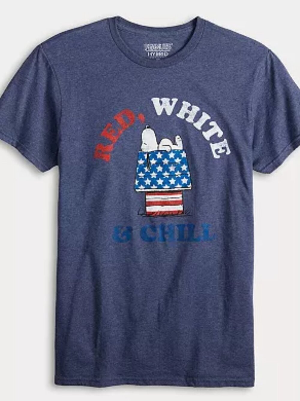Men's Peanuts Red White & Chill Snoopy Tee, Size: Small, Blue
